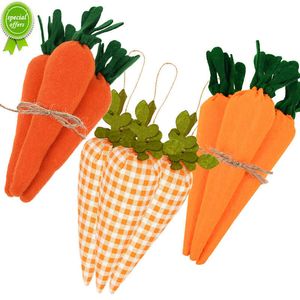 New 3/1pcs Nov Woven Easter Carrots Ornaments Hanging Pendant for Easter Home Decorations Supplies 2023 Kids Easter Favors Gifts Toy