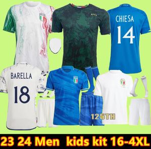2023 İtalya futbol formaları Italia 22 23 24 maglie da calcio VERRATTI CHIESA GNONTO futbol Forması LORENZO PINAMONTI POLITANO GRIFO üniforma erkek çocuk kiti Oyuncu versiyonu