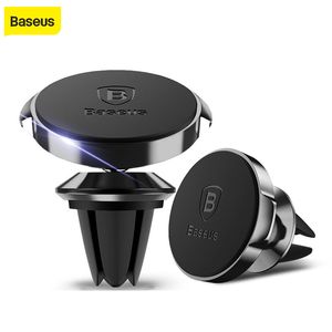 Baseus biltelefoninnehavare för iPhone Samsung Xiaomi 360 graders magnetisk telefoninnehavare Air Vent Mount Car Cell Telefon Holder Stand Stand