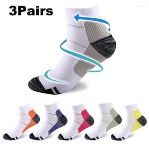 Sports Socks 1 2 3 Pairs Men Women Couples Elastic Pressure Compression Outdoor Trail Running Cycling Ankle Boat