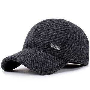 Berretti a sfera Nuovo berretto di alta qualità Caldo inverno primavera Berretto da baseball ispessito Cappello da papà in cotone da uomo Cappelli Snapback Paraorecchie per cappello da uomo x0621