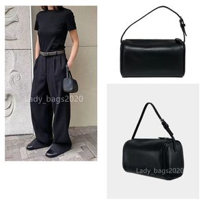 The Row Pillow Bucket Bag Axillary Totes Mini-Handtasche aus glattem Leder, luxuriöse Damen-Designer-Taschen, flacher Schultergurt, Umhängetasche, Clutch, minimalistische Geldbörse