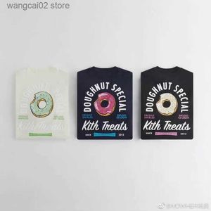 Herr t-shirts god kvalitet 2022SS Kith behandlar modetröjor män 1 1 Vintage Donut Kith Women T Shirt Summer Style Tee Mens Clothing T230621