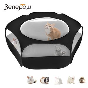 Forniture per piccoli animali Benepaw Box impermeabile Tenda portatile per gabbia per animali domestici Esercizio all'aperto Anti Fuga Recinzione per gatto Coniglio Porcellino d'India 230620