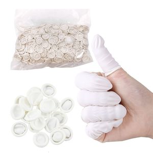 Nail Practice Display 300 Pcs Rubber Gloves for Protective Fingertip Natural Disposable Latex Finger Cots Workplace Safetyl Makeup Extension 230621