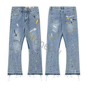 Gallyess Dept Mens jean Distressed Ripped Bikers Man Luxury Designer Jeans Slim Fit Motorcycle Biker Denim For Men S Black pour hommes QWN9