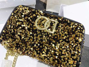 Tasarımcı Çantalar Kadın Sequin Zincir Çantası Omuz Crossbody Deri Büyük Kapasiteli Büyük Kapasite Sicilya Debriyaj Cüzdan DG Moda Çanta Yaz Süper Güzel 25x15cm