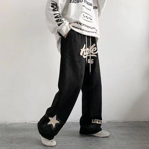 Calças femininas Capris Emo Women Vintage Streetwear Cargo Pants Y2k Harajuku Fairy Grunge Star bordados Sweatpants Wide Leg Trousers Hip Hop clothes 230620