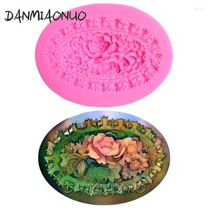 Formas para Assar DANMIAONUO A0244027 Rosa Bolo Decoração Moldes De Silicone Para Sabonetes Acessórios Confeitaria Bolo Ferramentas