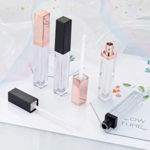 Top Quality 5ml Lipgloss Plastic Bottle Containers Empty Rose Gold Lip gloss Tube Eyeliner Eyelash Container R-1