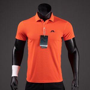 Erkek Polos Erkekler Sıradan Polo Gömlek Kısa Kollu Yaz Nefes Alabilir Hızlı Kuru J Linderg Golf Giyim Spor Tişört 230620 7rr5