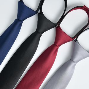 Bow Ties Easy To Pull Lazy For Men Fashion 6cm Skinny Formal Dress Necktie Striped Solid Colors Neckties Wedding