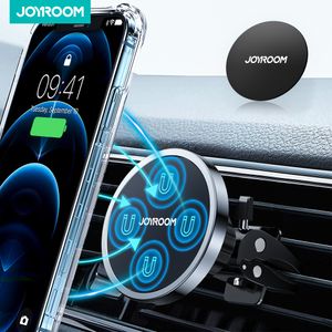 Joyroom 15W Qi Magnetic Car Phone Holder Trådlös laddare för iPhone 14 13 12 Series Fast Air Vent Charging Phone Holder Charger