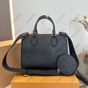 10A Üst Tasarımcı çanta Bayan 2 adet Hakiki Deri OnTheGo Çanta Omuz Çantaları Crossbody Çanta tote çanta Kabartma Çantalar Bozuk Para Çantaları Orijinal Kutusu ile cüzdanlar 25 cm