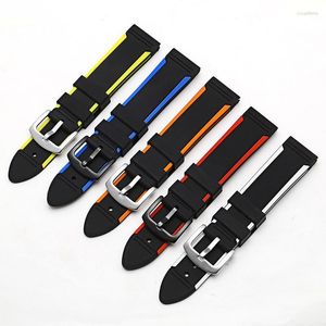 Titta på band Style Soft Rubber Watchband 20mm 22mm 24mm Waterproof Strap Men's Sports Chain Universal Brand Ge verktyg