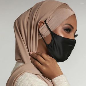 Ethnic Clothing Cotton Under Scarf Cap With Earhole Women's Inner Hijabs Muslim Hijab Turban Bonnet Islam Turbante Mujer Female Head
