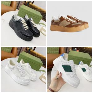 Designers Shoes Winter New Men Women White Trainer 4cm Thick Bottom Genuine Leather Advanced Luxury Casual Shoes Outdoor Sneakers Versatile