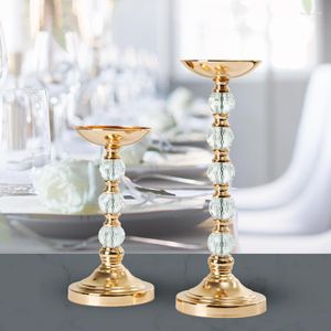 Vaser akrylkristallpärlor blomma rack guldvas för bröllopsfest bord centerpieces hem el konst dekoration stativ