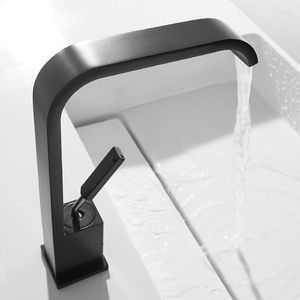 Bathroom Sink Faucets Black/White Wash Basin Faucet Brass Creative Table Deck Mounted Single Hole Water Toilet Tap