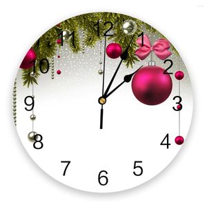 Настенные часы рождественские лук -мяч дерево современный дизайн