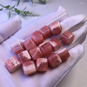 Charms 5pcs Natural Red L Renda Ágata Cubo Pingente Moda Elegância Cura Jóias Aniversário Cristal Presente Feminino Charme Madura 9-14mm