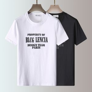 BLCGレンシア2023夏の新しい100％コットンファブリックTシャツメン高品質のプリントメンズデザイナーTシャツパリファッションTシャツトップ22441