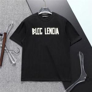 BLCG Lencia 2023 Sommar Ny 100% bomullstyg T-shirt Män högkvalitativ tryckfärg Mens Designer T Shirt Paris Fashion Tshirts Tops 22435