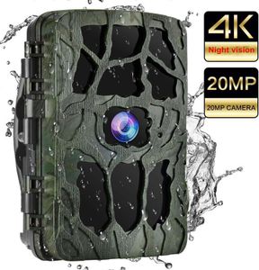 Hunting Cameras 4K Camera Trap 20MP Infrared Hunt Night Vision Support 256GB Wildlife Potrap Trail Po Foto Chasse 230620