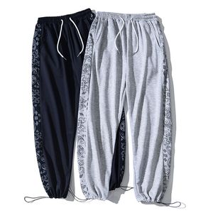 Erkek Pantolon Erkek Kadın Bahar Sweatpants Bandana Çiçek Çekme Ayak bileği Büyük Basketbol Spor Giyim Sıradan Örgü Ter Pantolon 230620