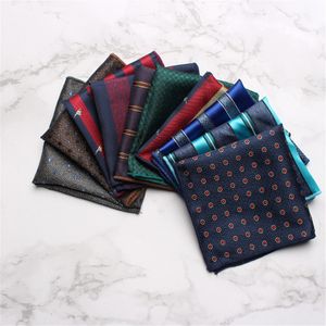 Pocket Meydanı 10 PCS/Lot Paisley Yeşil Cep Meydanı Erit Bir Kırmızı Hank Ekose Desen İpek Mendiller Mavi Hankies Düğün Aksesuarları B183 230620