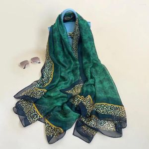 Scarves 2023 Silk Scarf Hijab Women Spring Soft Warm Pashmina Beach Stoles Head Echarpe Shawl Large 180 135 Wrap Bandana
