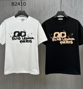 BLCG LENCIA 2023 Summer New 250g 100% Cotton T-shirt Men High Quality Print Color Sleeve Drop Tshirts Oversize Tops 22401
