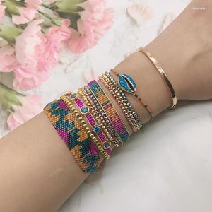 Strand ZHONGVI Bracelet Jewelry Miyuki Beads Bracelets Set For Women Fashion Tassel Pulseras Handmade Adjustable Zircon Armband