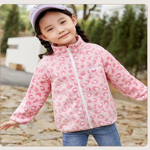 Coat Kids Zipper Jacket For Boy Girls Letter Print Winter Fleece Toddler Warm Thicken Casual Outwear Fashion 230620