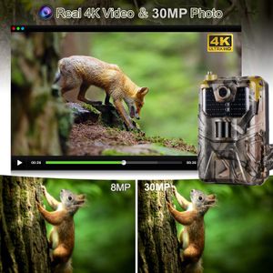 Hunting Cameras APP Trail Camera 4K Live Broadcast FREE Cloud Service Po Traps 4G 30MP Wildlife Night Vision HC900PRO 230620