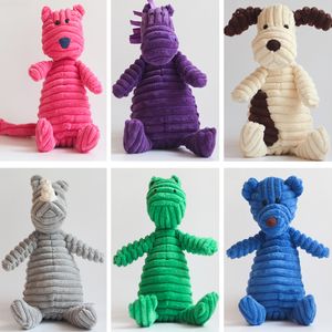 Popolare Pet Dog Cat Funny Fleece Durabilità Peluche Giocattoli per cani Squeak Chew Sound Toy Fit for All Pets Elefante Scimmia Volpe Giocattoli di peluche