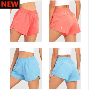 LU Yoga-Shorts Hosen lululemens Damen kurze Marken-Yoga-Outfits Hohe Taille schwarz khaki Damen Shorts lu-lu Übung Fitnessbekleidung Mädchen elastische Hosen für Erwachsene Sportbekleidung