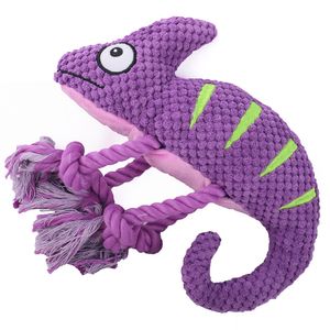 Hundleksaker för små stora hundar kameleon plysch Dog Squeaky Toy Puppy Chew Toys Bite Resistant Pet Toy For Dogs Squeaker Toys