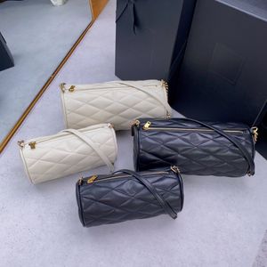 Top Designer Bag New Women's Sheepskin Cylinder Bag Mini Round Tube Handbag Chain Bag Luxury Underarm Bag