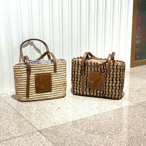 Bolsa de ombro Lafite francesa estilo Ins bolsa tecida à mão estilo feriado bolsa de praia bolsa de palha vintage