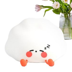 Night Lights Silicone Nursery Light Creative Dumpling Shape Sleeping Lamp Multi-Purpose Kid's Bedside For Camping Bedroom College Dorm