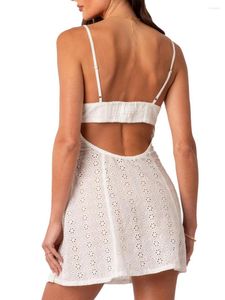 Casual Dresses Sexy V Neck Backless Mini Dress With Hollow Cut Out And Open Back For Women S Summer Sundress