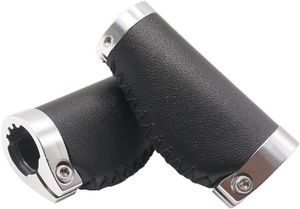 Cykelstyrningskomponenter Kort handtag Grips non slip pvc mikrofiber läder ergonomisk hand sydd avslappnad retro dubbel lås på styrspaken för 230621