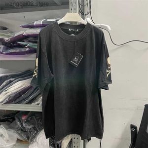 Men's T-Shirts High Quality Washed Mastermind World T Shirt Men Women Embroidered Skull T-shirt Top Tees Wholesale Clothes Hip Hop T230621