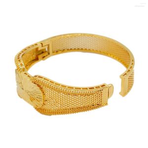 Bangle Adixyn 1-2PCS Dubai Gold Color for Women Men African Etiopian Jewelry Bridal Wedding Gifts Party N08116