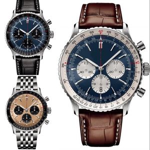 Damenuhr Mode Navitimer Designeruhr Saphir 50mm wasserdicht Orologi super leuchtendes Lederarmband B01 Männer perfekte Uhren hohe Qualität xb010 C23