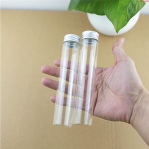 24pcs/lot 30*150mm 80ml küçük cam şişeler alüminyum kapaklar küçük kavanozlar flakonlar şeffaf kaplar parfüm şişeHigh Fabrik Fonkc