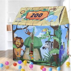 Toy Tents Green Animal Tent Children's Game House Toys 230620
