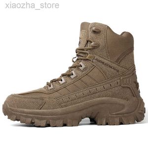 Hiking Footwear HIKEUP High-Top Men Hiking Boot Winter Outdoor Shoes Lace-Up Non-slip Outdoor Sports Casual Trekking Boots Man Waterproof SuedeHKD230621