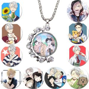 Pendant Necklaces Cute Rotatable Double Faced Necklace Anime YURI!!! On Yuri Victor Luxury Cosplay Women Girl Xmas Gift BSDYL